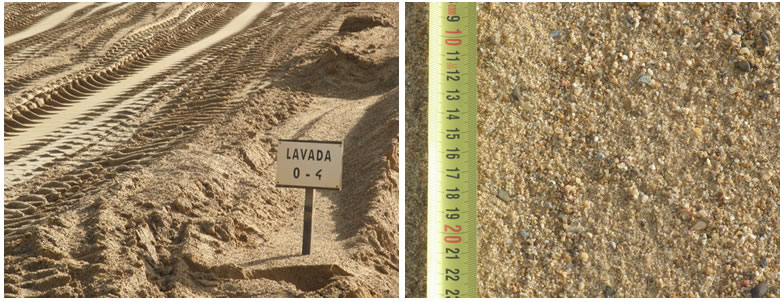 Arena Lavada para hormigon